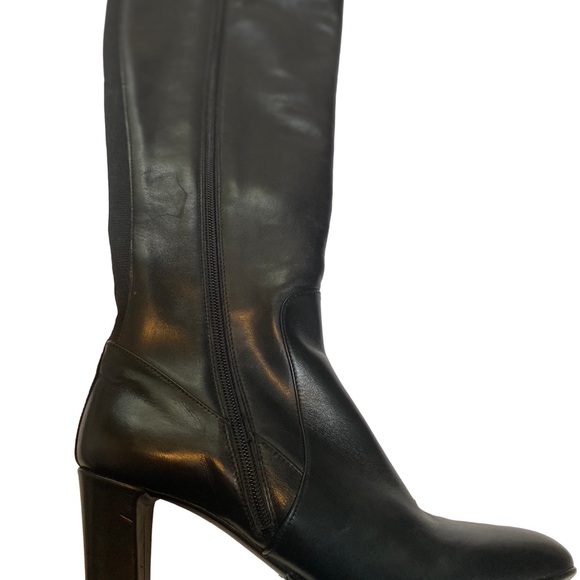 Aquatalia knee high black leather boot - Picture 9 of 12